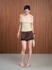Áo Nữ BIZMAL Trễ Vai Nữ Tính Ôm Body Basic GOUT DE JUN