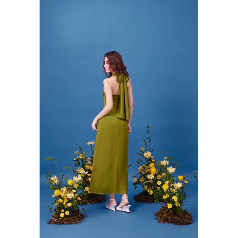 Đầm Lụa Nữ Dự Tiệc Cổ Đổ Hở Lưng Dáng Dài Sang Trọng - FIORI DRESS - GOÛT DE JUN