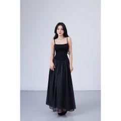 Đầm Nữ Đi Tiệc Hai Dây Xẻ Tà Phối Ren Hoa Sang Trọng   - EMIL DRESS - GOÛT DE JUN