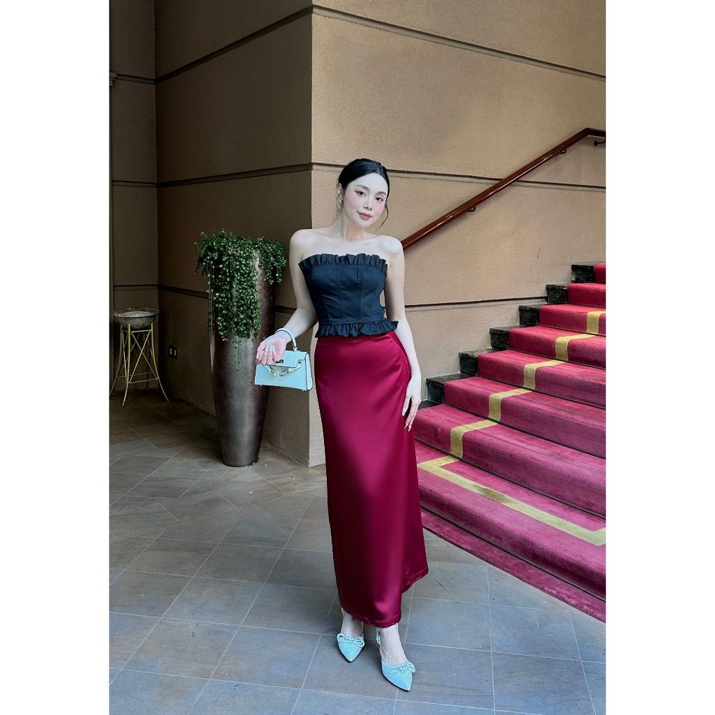 Chân Váy Nữ Dáng Dài Basic - RULLA SKIRT - GOÛT DE JUN