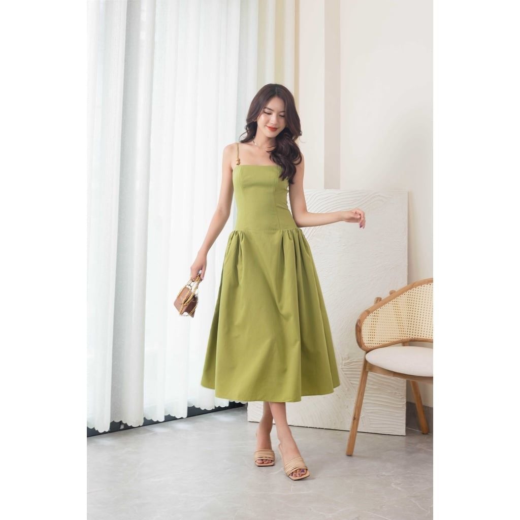 GOÛT DE JUN - Đầm nữ hai dây nhún form xòe- Kami Dress