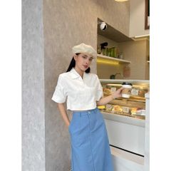 GOÛT DE JUN - Áo croptop nữ sơ mi - LINCY TOP