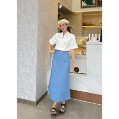 GOÛT DE JUN - Chân váy dài form A - Midi Skirt