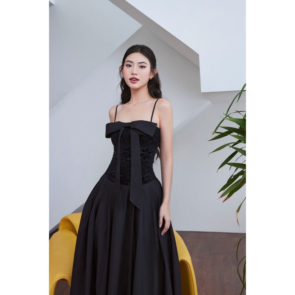 Đầm Nữ Hai Dây Dự Tiện Phối Dáng Xòe - LADIES DRESS - GOÛT DE JUN