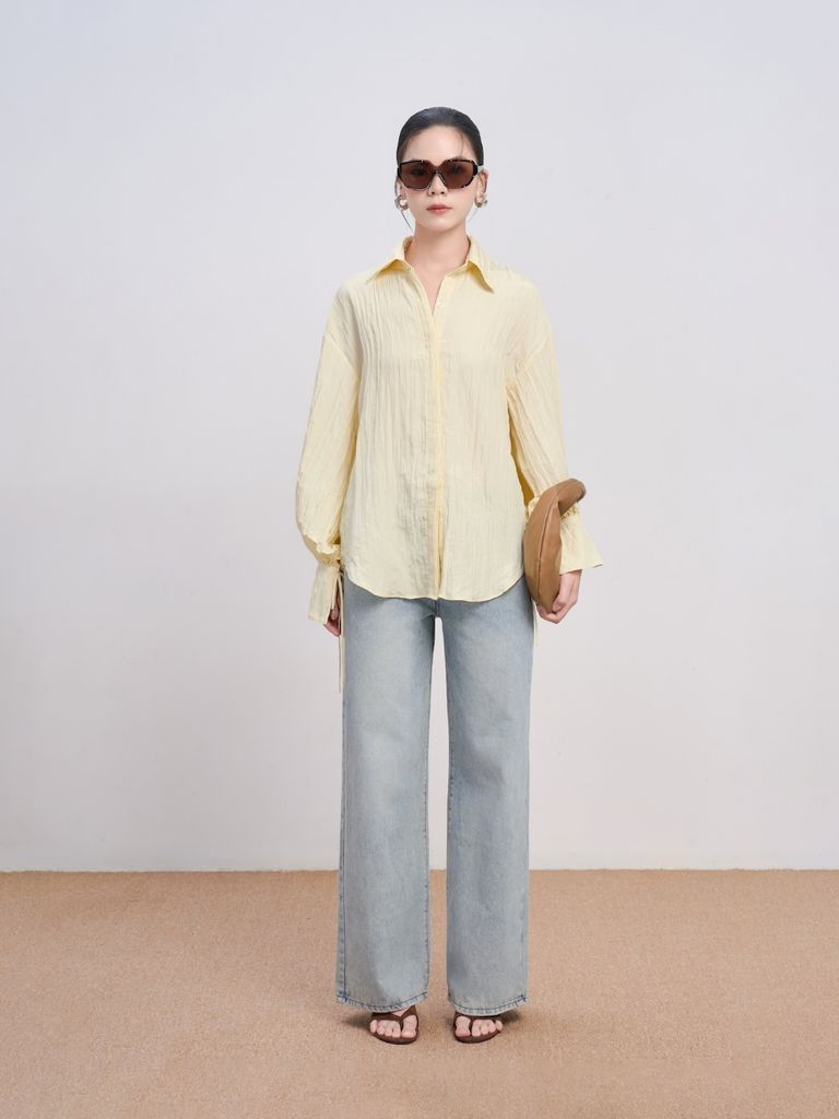 Quần Jeans Nữ FINRIC Wash Ống Suông Basic GOUT DE JUN