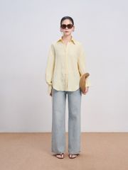 Quần Jeans Nữ FINRIC Wash Ống Suông Basic GOUT DE JUN