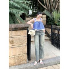 Quần Jeans Nữ Ống Rộng BASIC Thời Trang - TRAFFY JEAN - GOÛT DE JUN