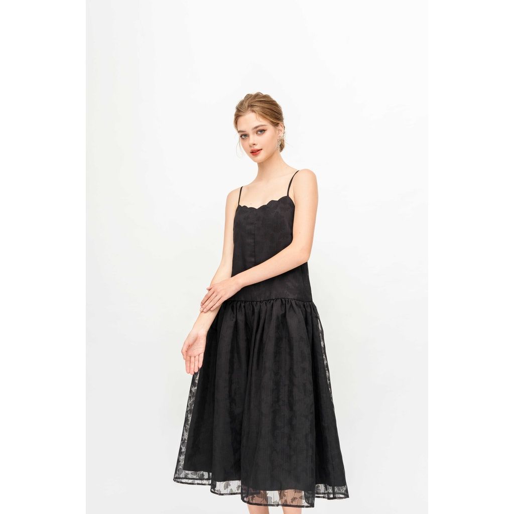 GOÛT DE JUN - Đầm maxi nữ hai dây gợn sóng - SOFIA DRESS
