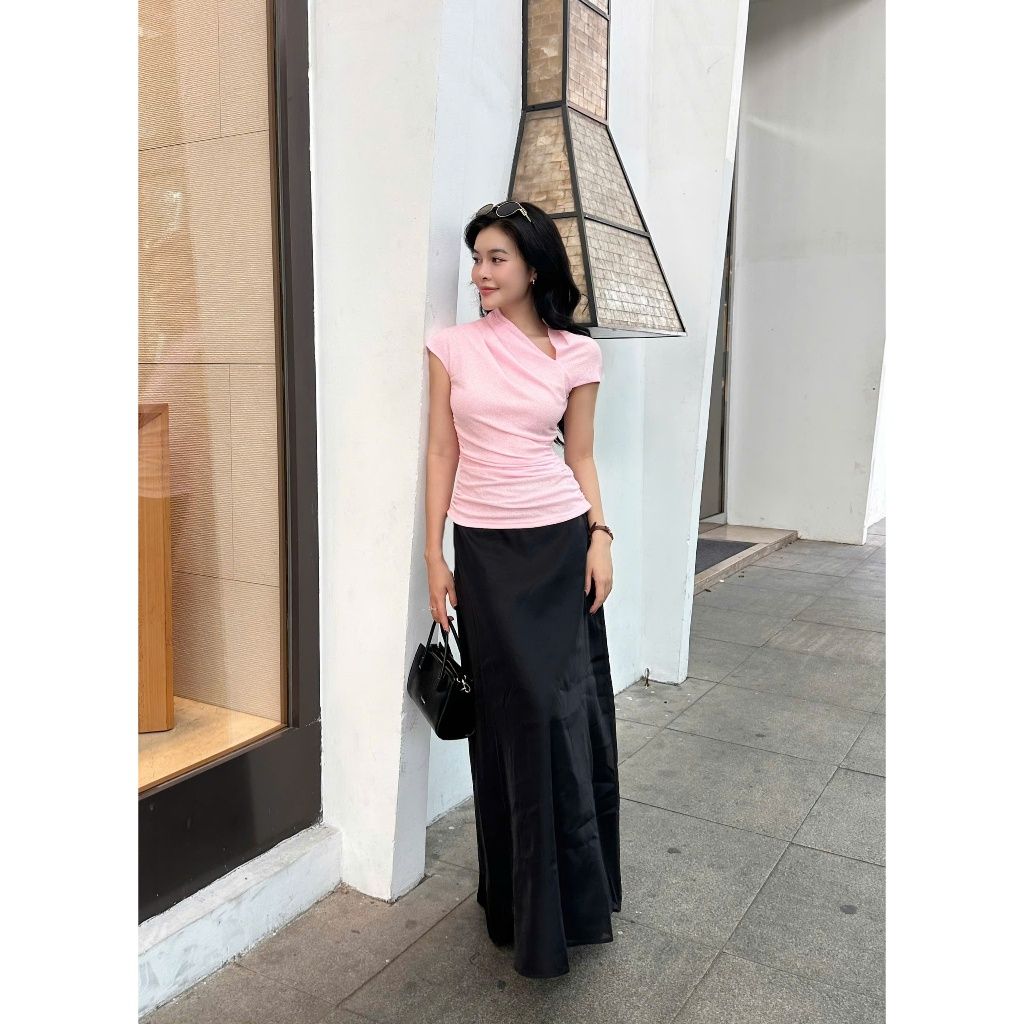 Chân Váy Nữ Form Dài Basic Dễ Phối Đồ - SANDRO SKIRT - GOÛT DE JUN