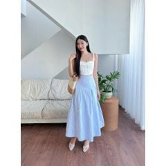 Chân Váy Nữ Dáng Dài Kẻ Sọc Basic - ROSEY SKIRT - GOÛT DE JUN