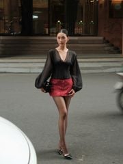 Áo Nữ ITASHA Tay Dài Corset Cổ V Quyến Rũ  GOÛT DE JUN