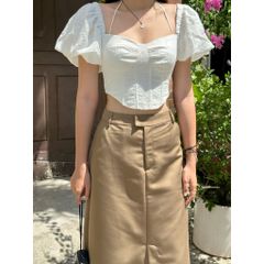 GOÛT DE JUN - Áo Croptop Tay Phồng Nữ Tính - SYLEE TOP