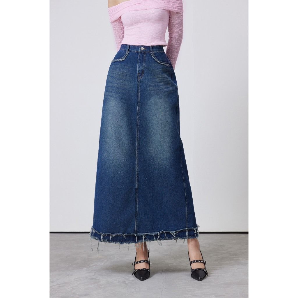 Chân Váy Jeans Dáng Dài Form A - ZURIN SKIRT - GOÛT DE JUN