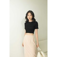 GOÛT DE JUN - Áo thun croptop nữ vải xốp - Pory Top
