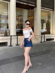 Áo Nữ BIZMAL Trễ Vai Nữ Tính Ôm Body Basic GOUT DE JUN