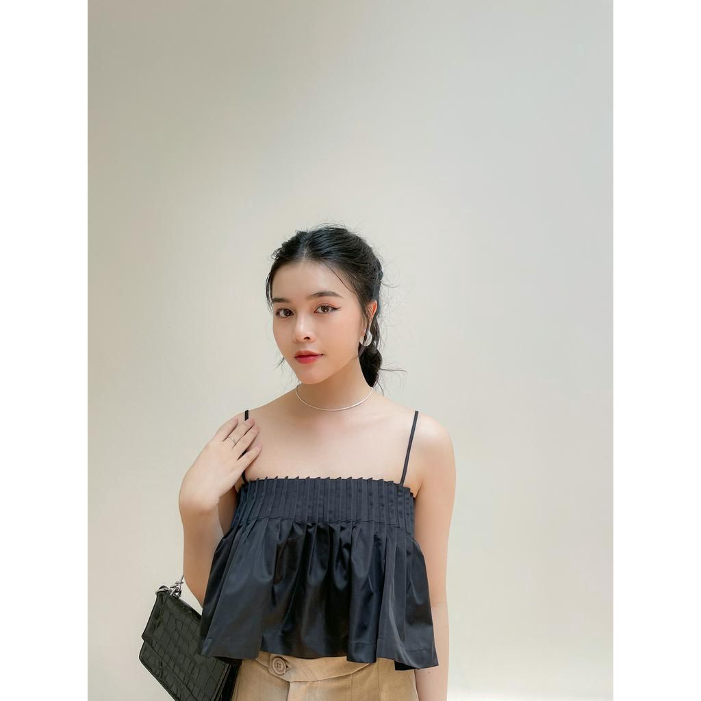 Áo Croptop Hai Dây Nhúm Ngực - ROSA TOP - GOÛT DE JUN