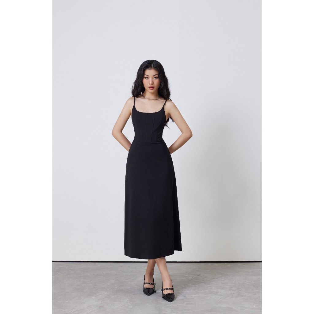 Đầm Nữ 2 Dây Basic Tôn Dáng Form Dài - YUMI DRESS - GOÛT DE JUN