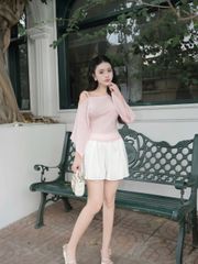 Áo Nữ MATNIS Lệch Vai Ôm Body Tiểu Thư GOUT DE JUN