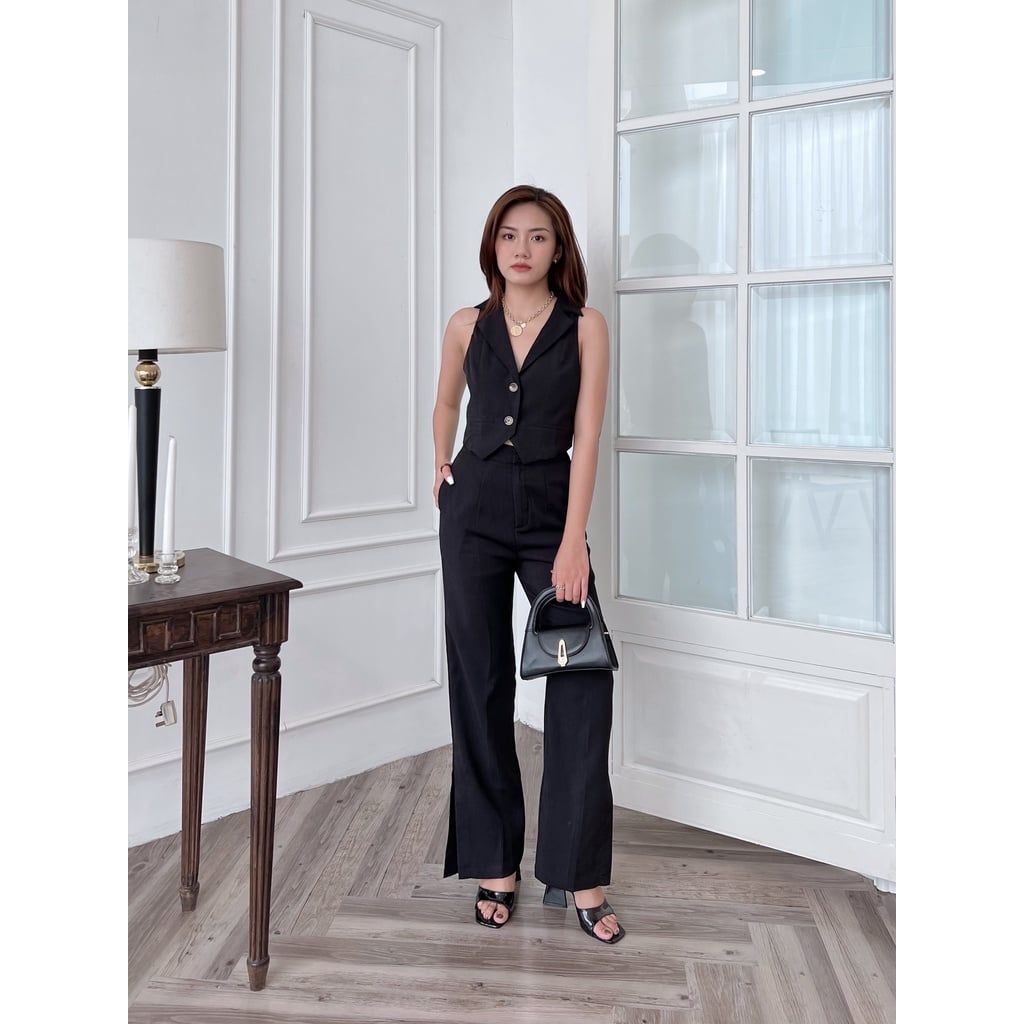 GOÛT DE JUN - Quần tây nữ ống xẻ - Sady Pants