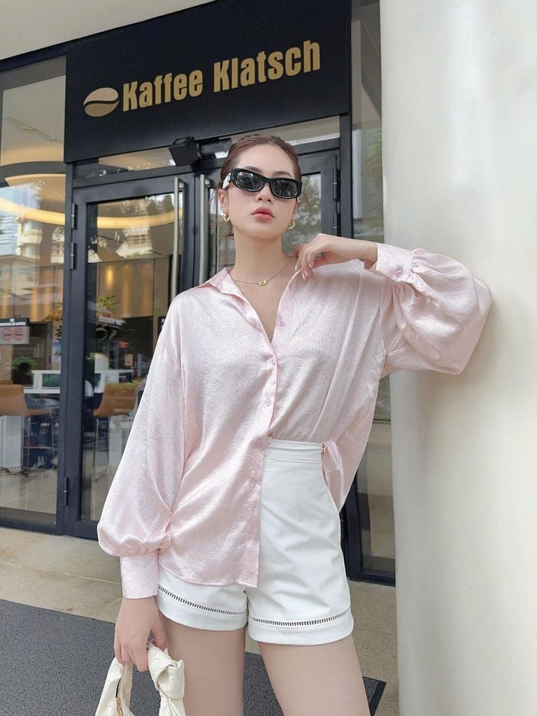 Áo Sơmi Nữ JOVIE Chất Lụa Tay Dài Basic Thanh Lịch GOÛT DE JUN