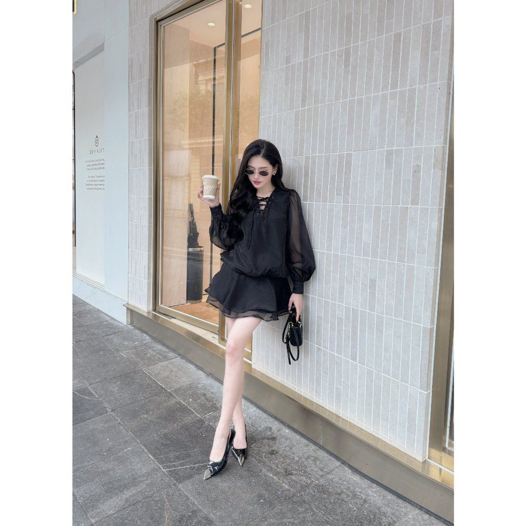 Đầm Nữ Sơ Mi Voan Lụa Thiết Kế Dáng Xòe Hot Trend - REMUS DRESS - GOÛT DE JUN