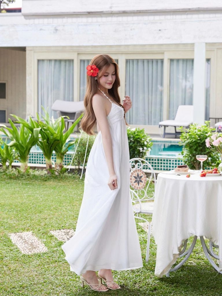 Đầm Nữ HIYOR Maxi Đi Biển Mùa Hè Hở Lưng GOÛT DE JUN