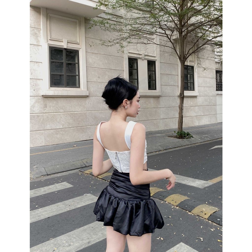 Chân váy nữ thiết kế nhún eo dáng bí - BOBE SKIRT - GOÛT DE JUN