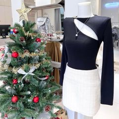 Áo Thun Nữ Tay Dài Thiết Kế Cut Out Sành Điệu Ôm Body Tôn Dáng - RELI TOP - GOÛT DE JUN