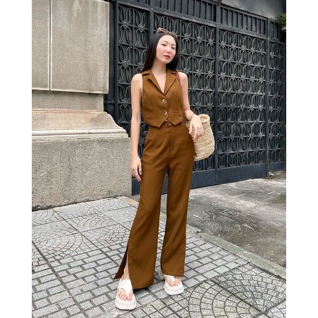 GOÛT DE JUN - Quần tây nữ ống xẻ - Sady Pants