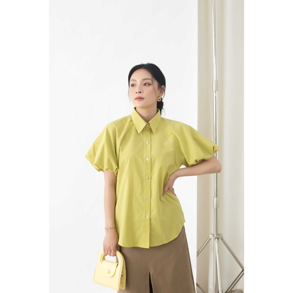 GOÛT DE JUN - Chân váy nữ Kaki dáng dài xẻ tà trước- Daria Skirt