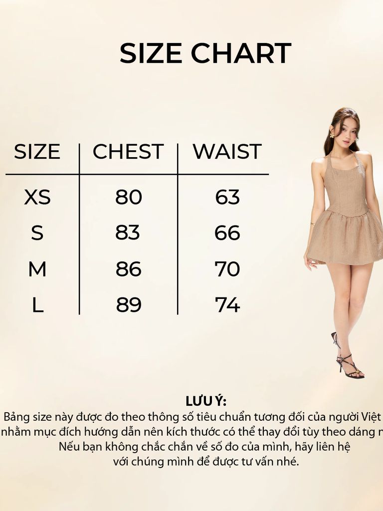 Đầm Nữ NOWSIL DRESS Cổ Yếm Form Maxi Xòe Đi Biển GOUT DE JUN