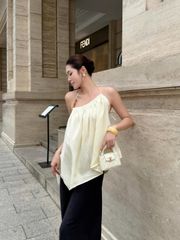 Áo Kiểu Nữ KEMON TOP Dây Phối Hạt Cổ Lệch Hở Lưng Điệu Đà Nữ Tính GOÛT DE JUN