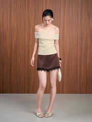 Chân Váy Nữ XIETY Chữ A Basic Phối Ren Nữ Tính GOÛT DE JUN