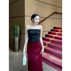 Áo Croptop Nữ Cúp Ngực Phối Bèo -ANNI TOP - GOÛT DE JUN