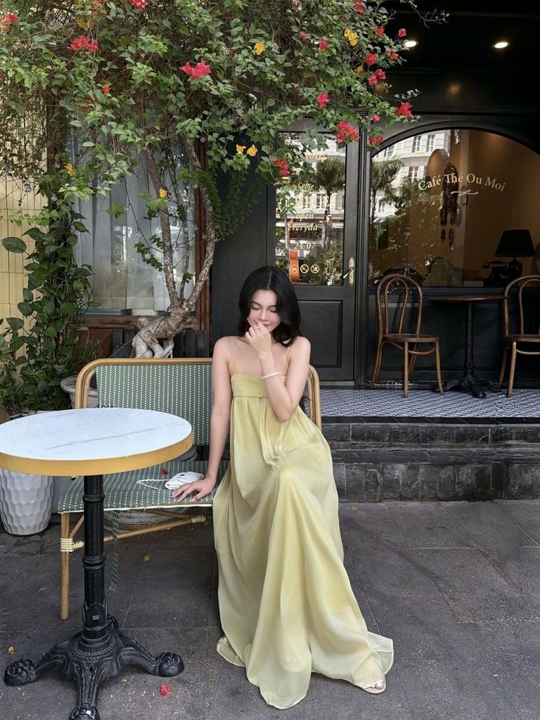 Đầm Nữ BORRIN DRESS Form Maxi Xòe Chất Tơ Mềm Đính Ngọc Trai Đi Biển, Dạo Phố GOUT DE JUN