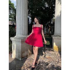 Đầm nhung hai dây dáng xòe tiểu thư NITA DRESS - GOÛT DE JUN