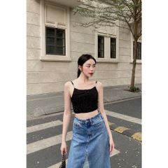 Áo Croptop Corset Hai Dây - MABELL TOP - GOÛT DE JUN