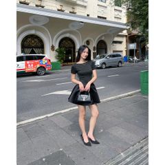 Đầm Nữ Ngắn Hở Lưng Form Xoè Bồng Dễ Thương - ROSHY DRESS - GOÛT DE JUN