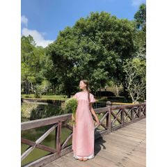 Áo Dài Nữ Tay Phồng Chất Liệu Organza Dễ Thương (Không kèm quần) - MỘC SƯƠNG  - GOÛT DE JUN