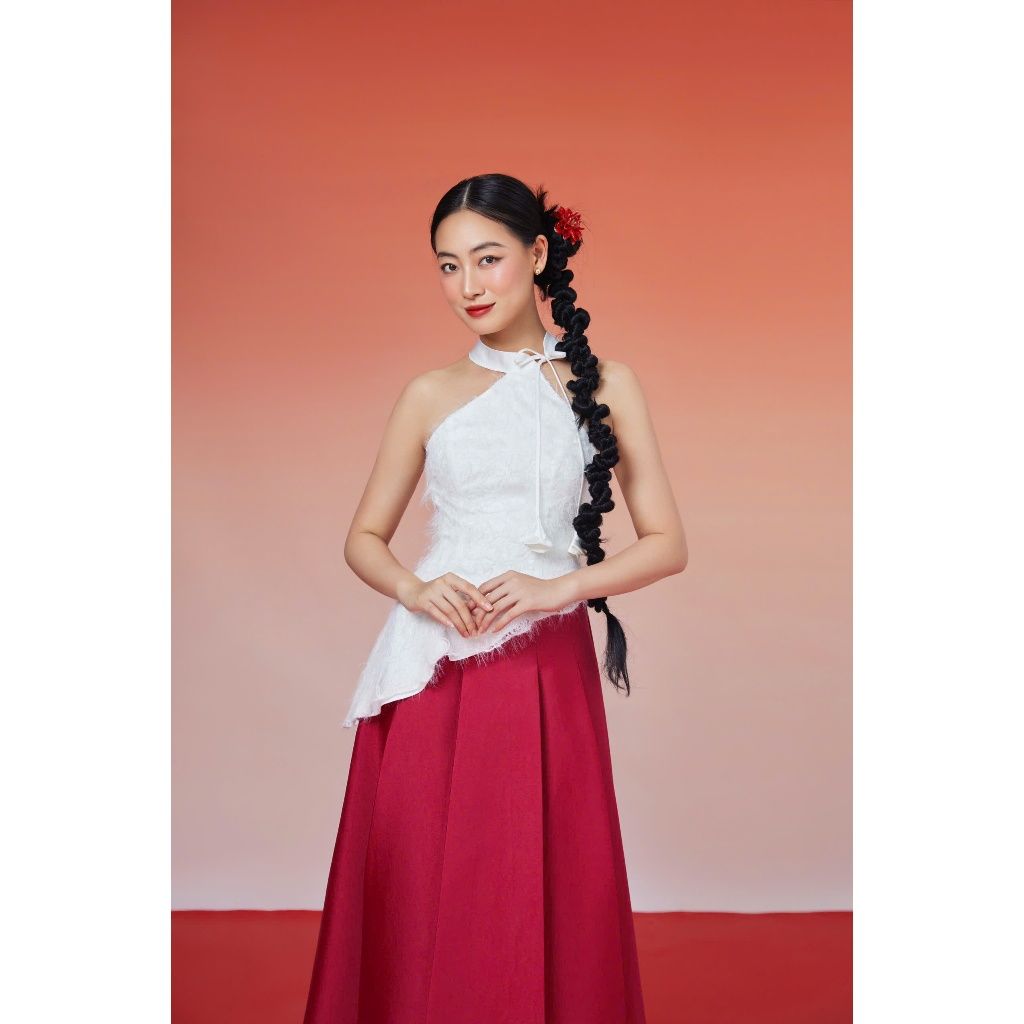 Áo Yếm Cổ Tàu Cách Tân  Phong Cách Thanh Lịch Nhẹ Nhàng - CẨN Y TOP- GOÛT DE JUN