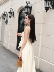 GOUT DE JUN Đầm Dài Hai Dây Dáng Đuôi Cá BANIZ DRESS Váy Cúp Ngực Phối Hoa Tôn Dáng FGDA2606140