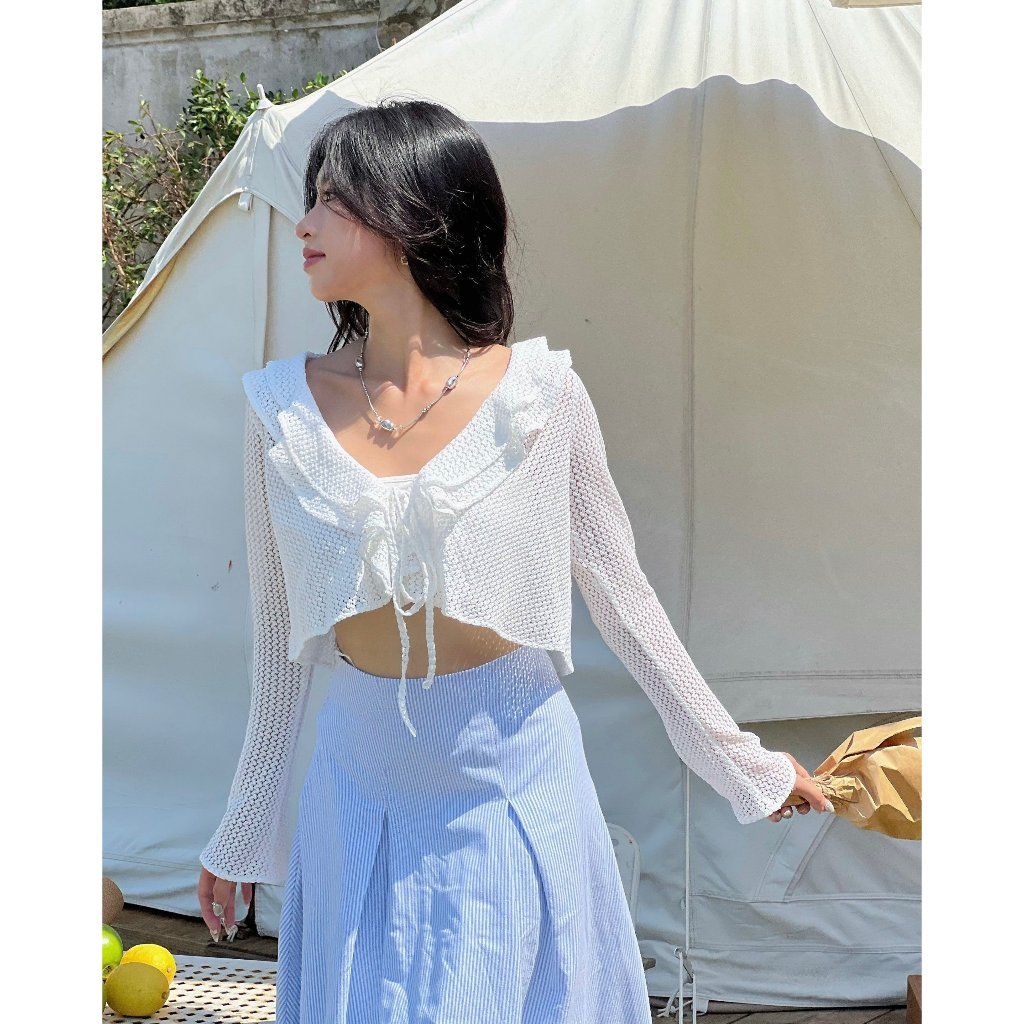 Set Áo Cardigan Nữ Dáng Croptop Kèm Áo Bra - HARRI TOP - GOÛT DE JUN