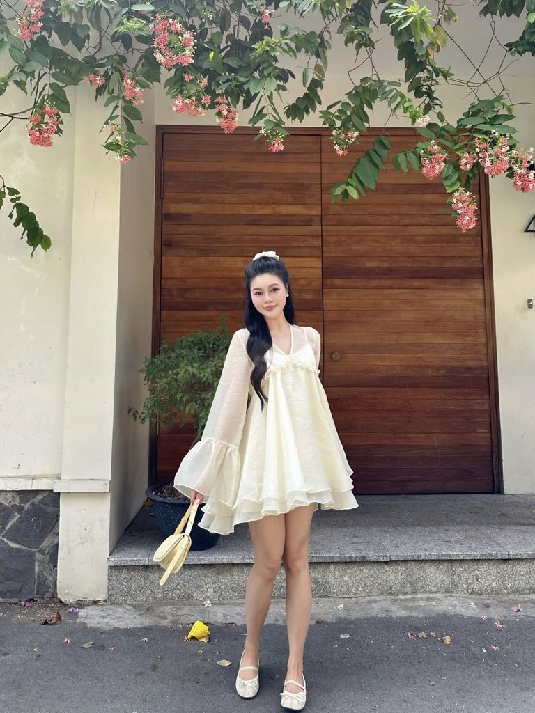Đầm Nữ SIDOR DRESS Tay Chuông Form Xòe Chất Tơ Mềm Tiểu Thư GOUT DE JUN