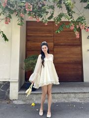 Đầm Nữ SIDOR DRESS Tay Chuông Form Xòe Chất Tơ Mềm Tiểu Thư GOUT DE JUN