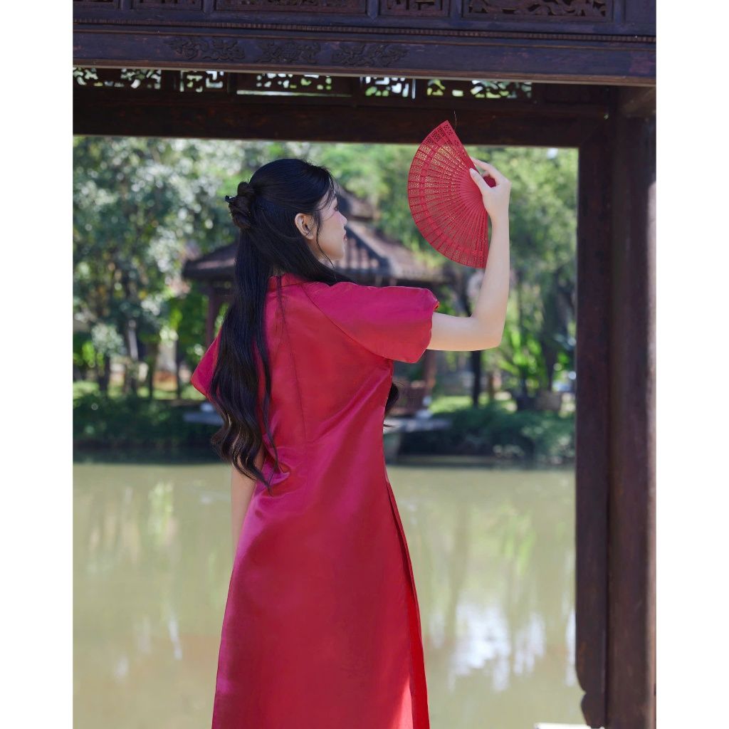 Áo Dài Nữ Tay Phồng Chất Liệu Organza Dễ Thương (Không kèm quần) - MỘC SƯƠNG  - GOÛT DE JUN