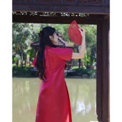 Áo Dài Nữ Tay Phồng Chất Liệu Organza Dễ Thương (Không kèm quần) - MỘC SƯƠNG  - GOÛT DE JUN