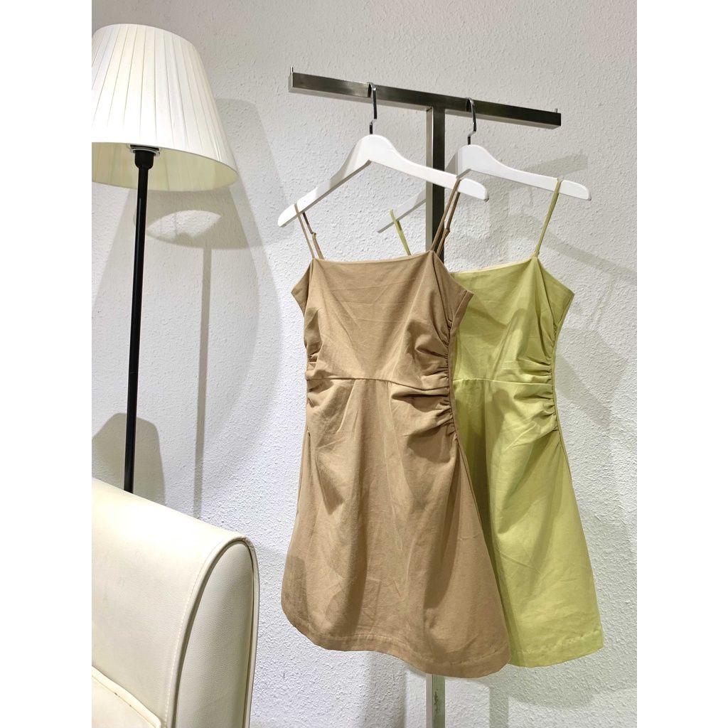 GOÛT DE JUN - Đầm nữ 2 dây xòe nhún eo - Avo Dress