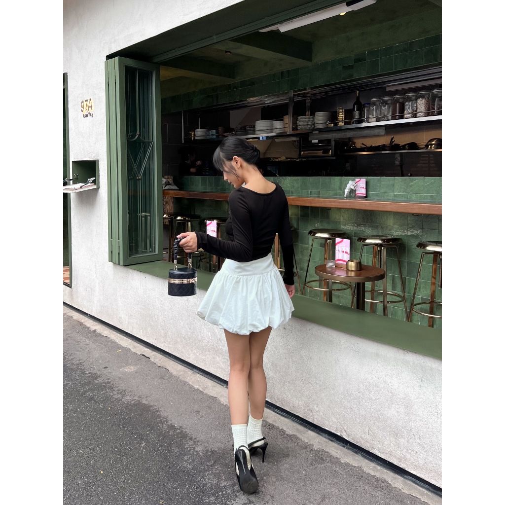 Chân Váy Nữ Thiết Kế Dáng Bí Ngắn Thắt Nơ Năng Động - JOLIC SKIRT - GOÛT DE JUN