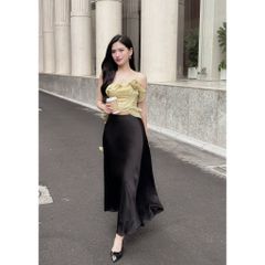 Áo Croptop Nữ Lệch Vai Phói Tua Rua Bánh Bèo - PAMIN TOP - GOÛT DE JUN