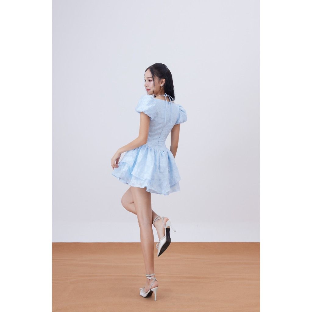 Đầm Nữ Thiết Kế Tay Phồng Thắt Nơ Form Xòe - AMY DRESS - GOÛT DE JUN